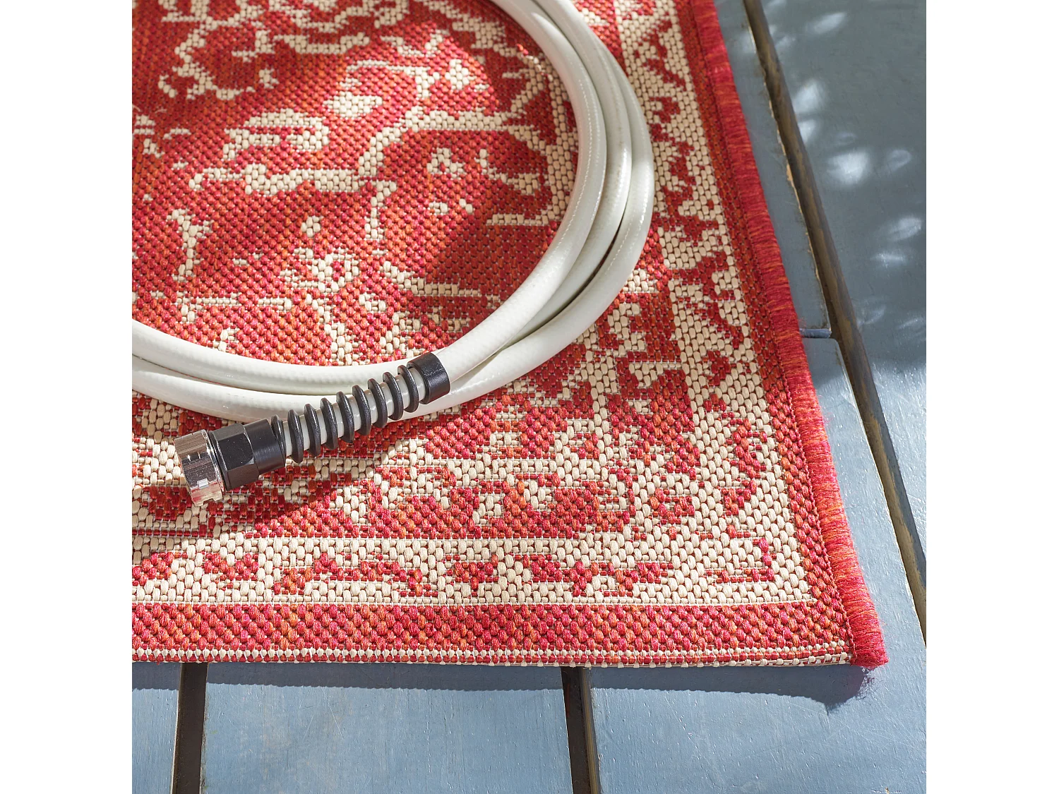 Tapis Rouge/Neutre 61 X 244 cm - Tropea