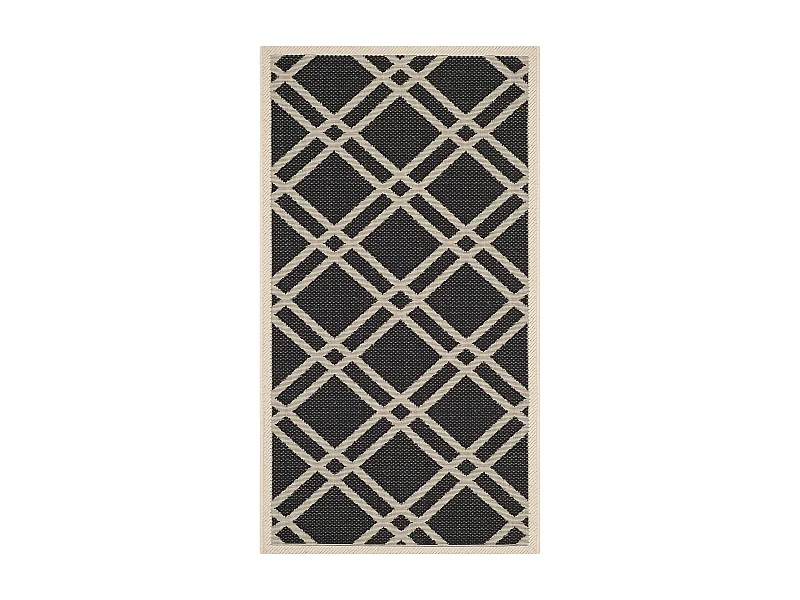 Tapis Noir/Neutre 79 X 152 cm - Thalia