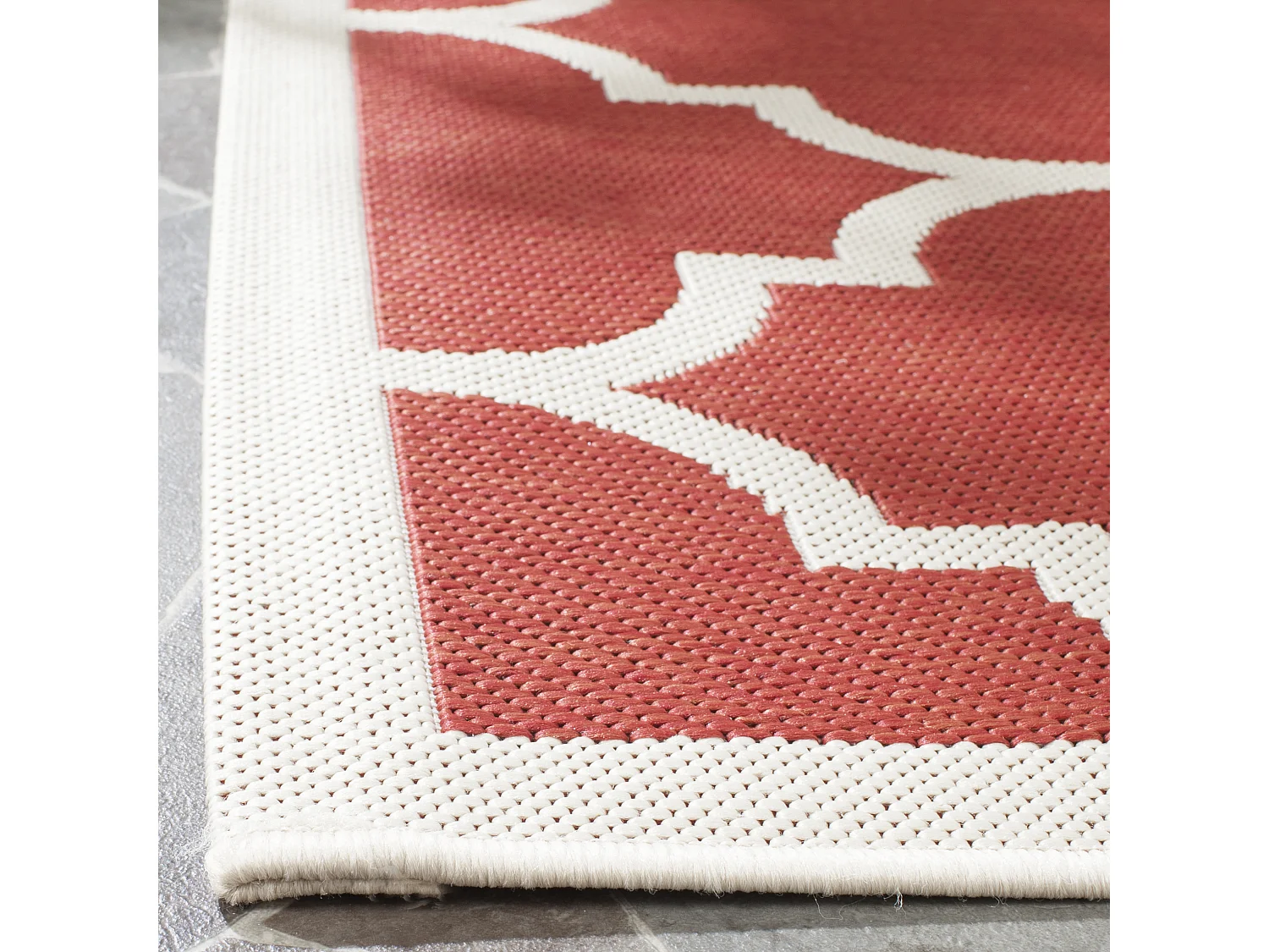 Tapis Rouge/Neutre 79 X 152 cm - Arista