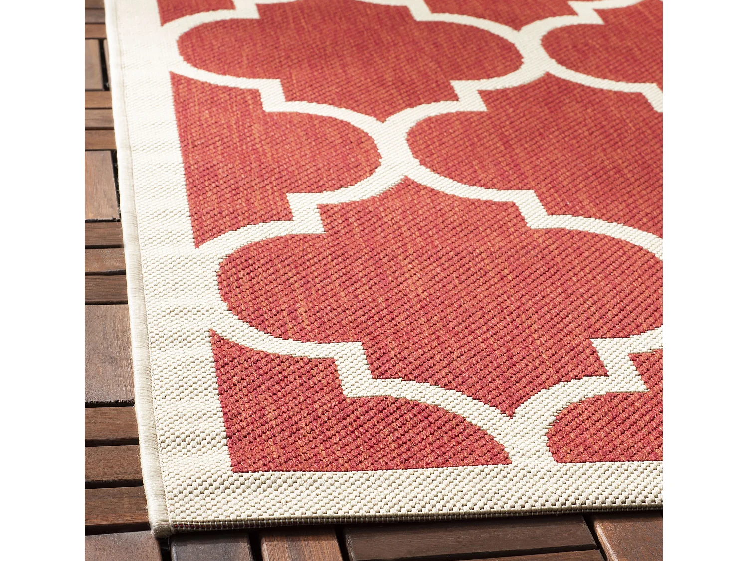 Tapis Rouge/Neutre 79 X 152 cm - Arista