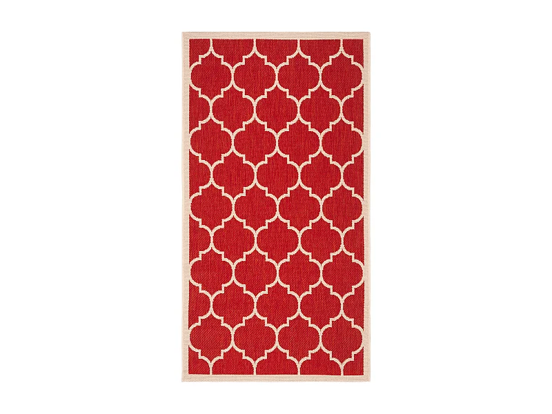 Tapis Rouge/Neutre 79 X 152 cm - Arista