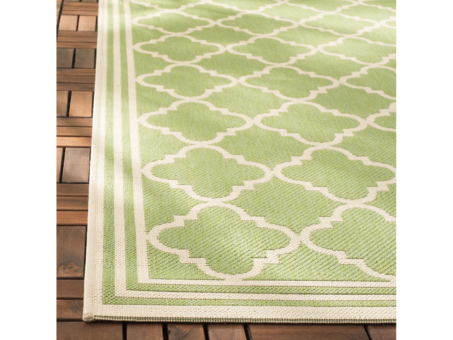 Tapis Vert/Neutre 79 X 152 cm - Ischia