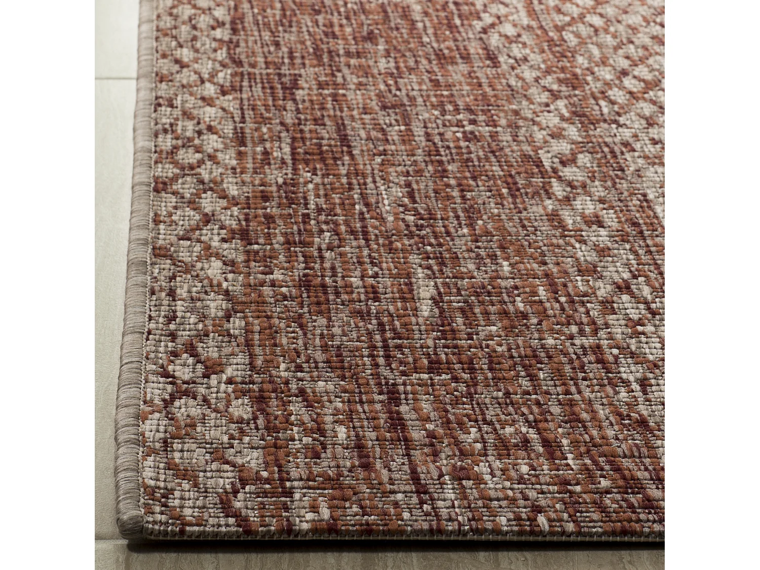Tapis Neutre/Orange 79 X 152 cm - Rafal
