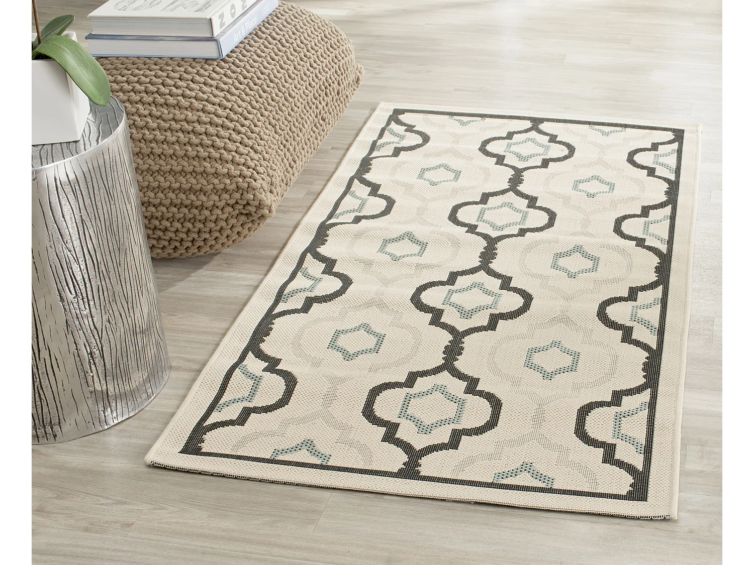 Tapis Neutre/Noir 79 X 152 cm - Savannah