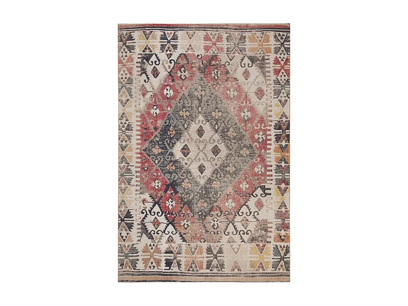 Tapis Marron/Multicolore 152 X 244 cm - Lattice