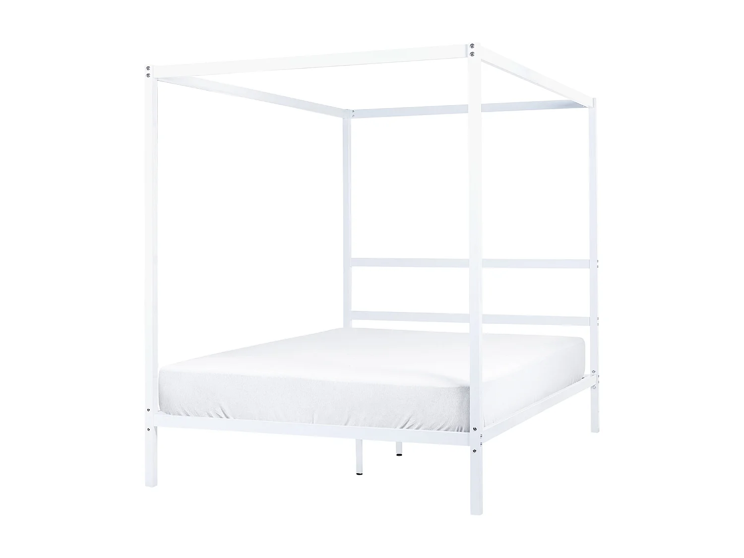 Himmelbett Metall LESTARDS 140 x 200 cm Weiss