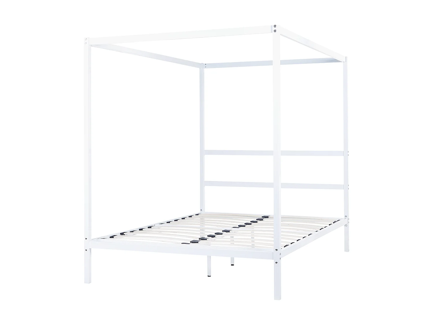 Hemelbed Metaal LESTARDS 140 x 200 cm Wit