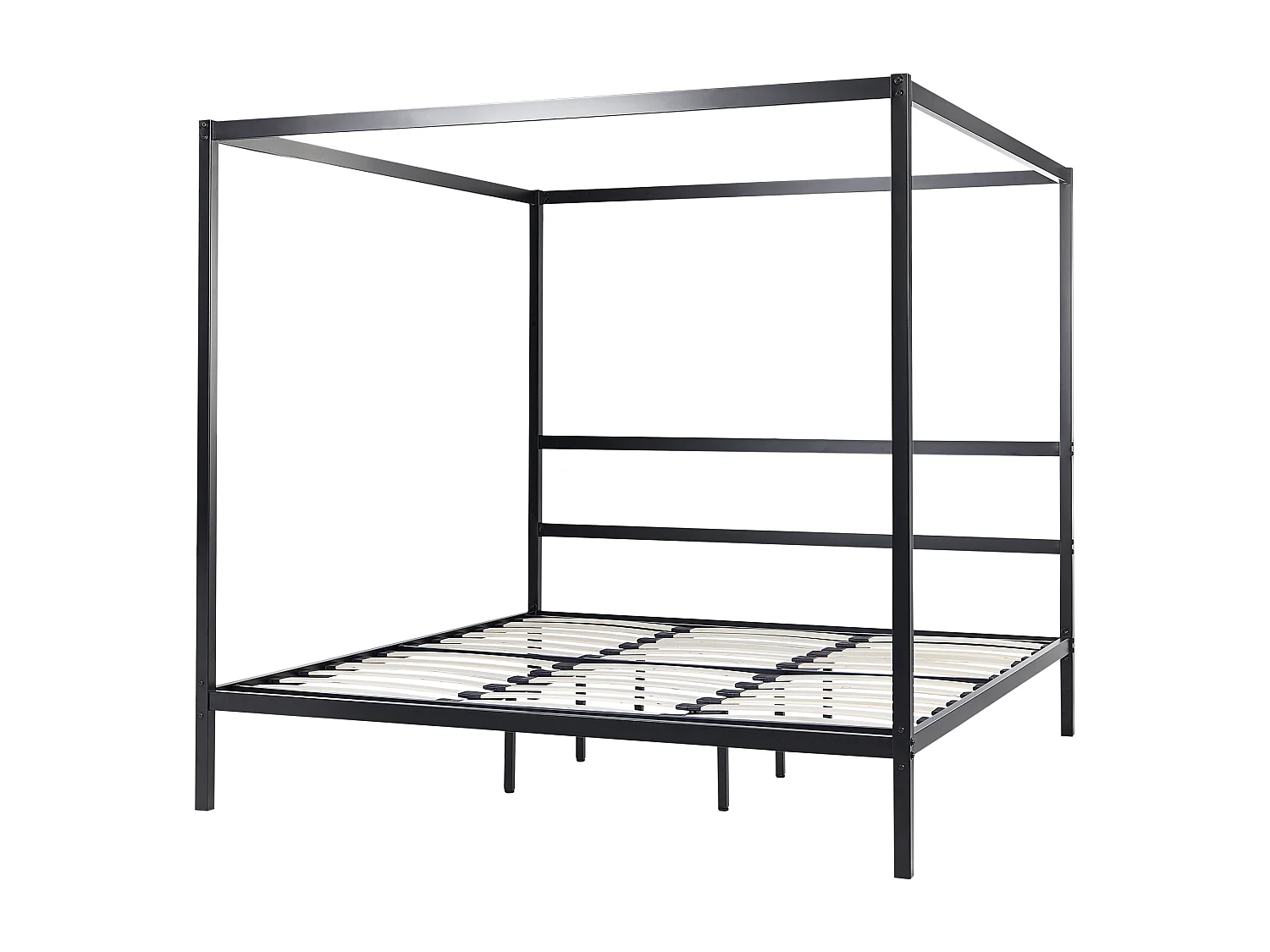 Hemelbed Metaal LESTARDS 180 x 200 cm Zwart