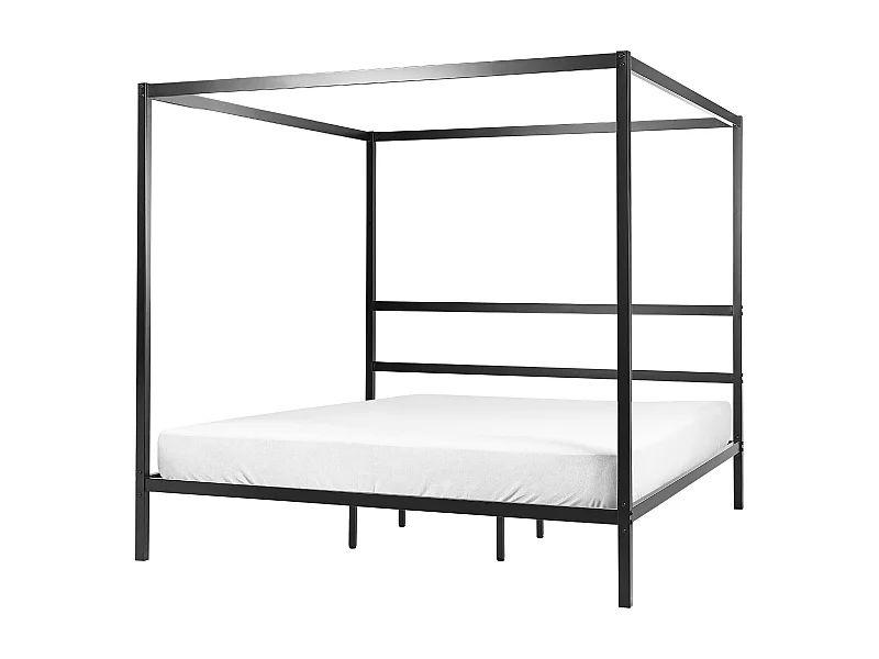Himmelbett Metall LESTARDS 180 x 200 cm Schwarz