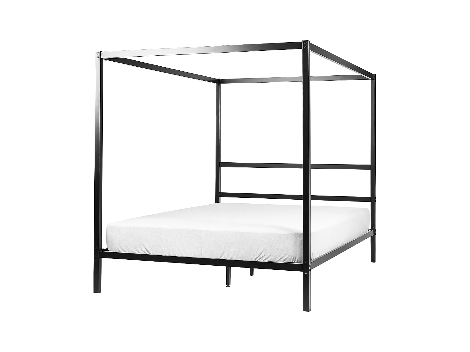 Lit à baldaquin Métal LESTARDS 160 x 200 cm Noir