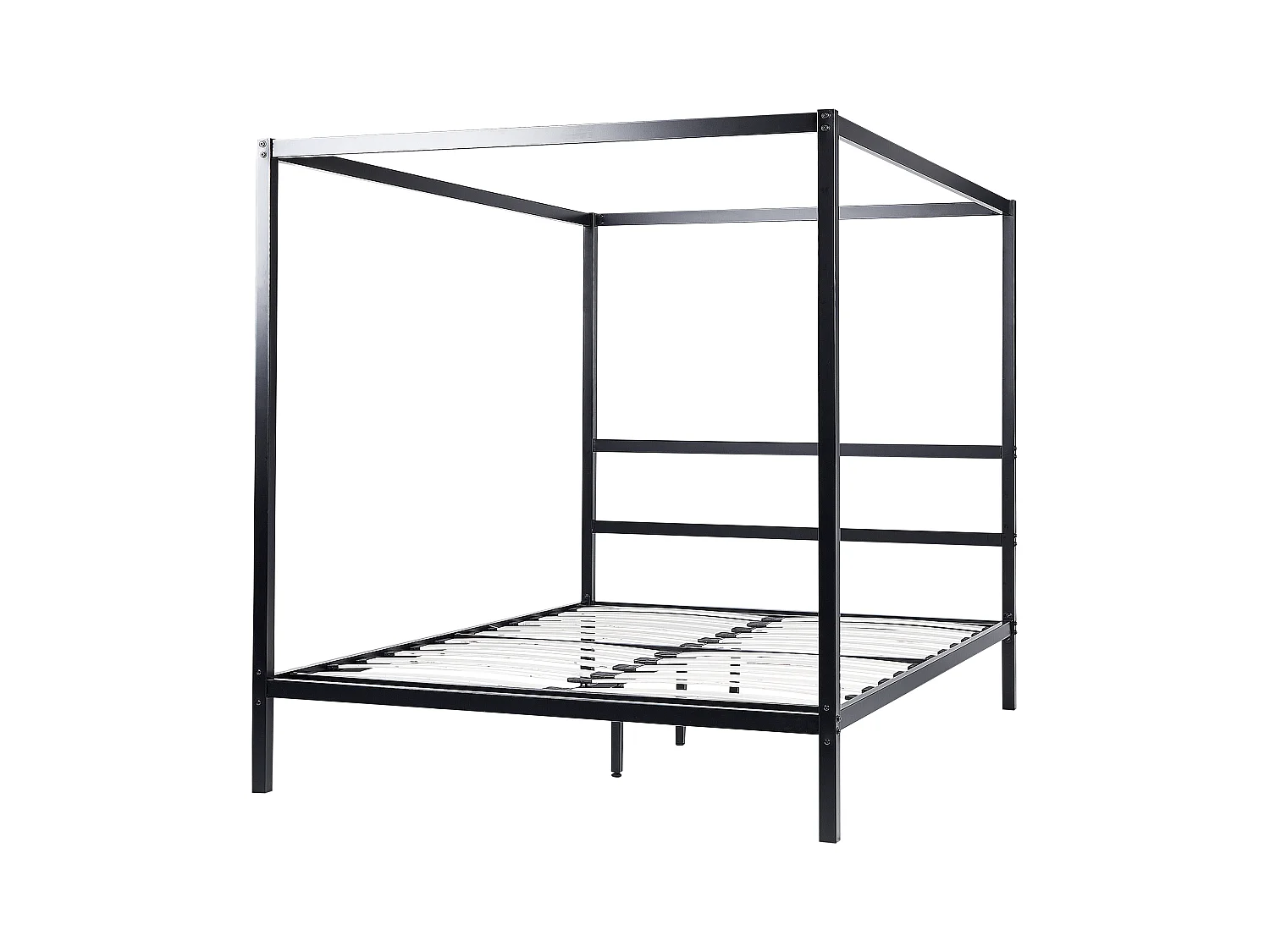 Hemelbed Metaal LESTARDS 160 x 200 cm Zwart