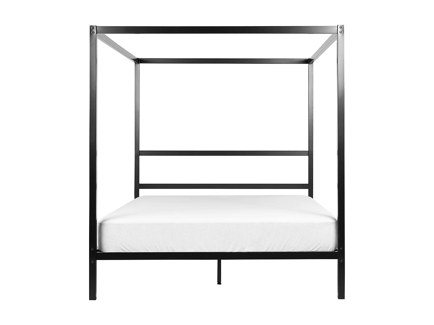 Lit à baldaquin Métal LESTARDS 160 x 200 cm Noir
