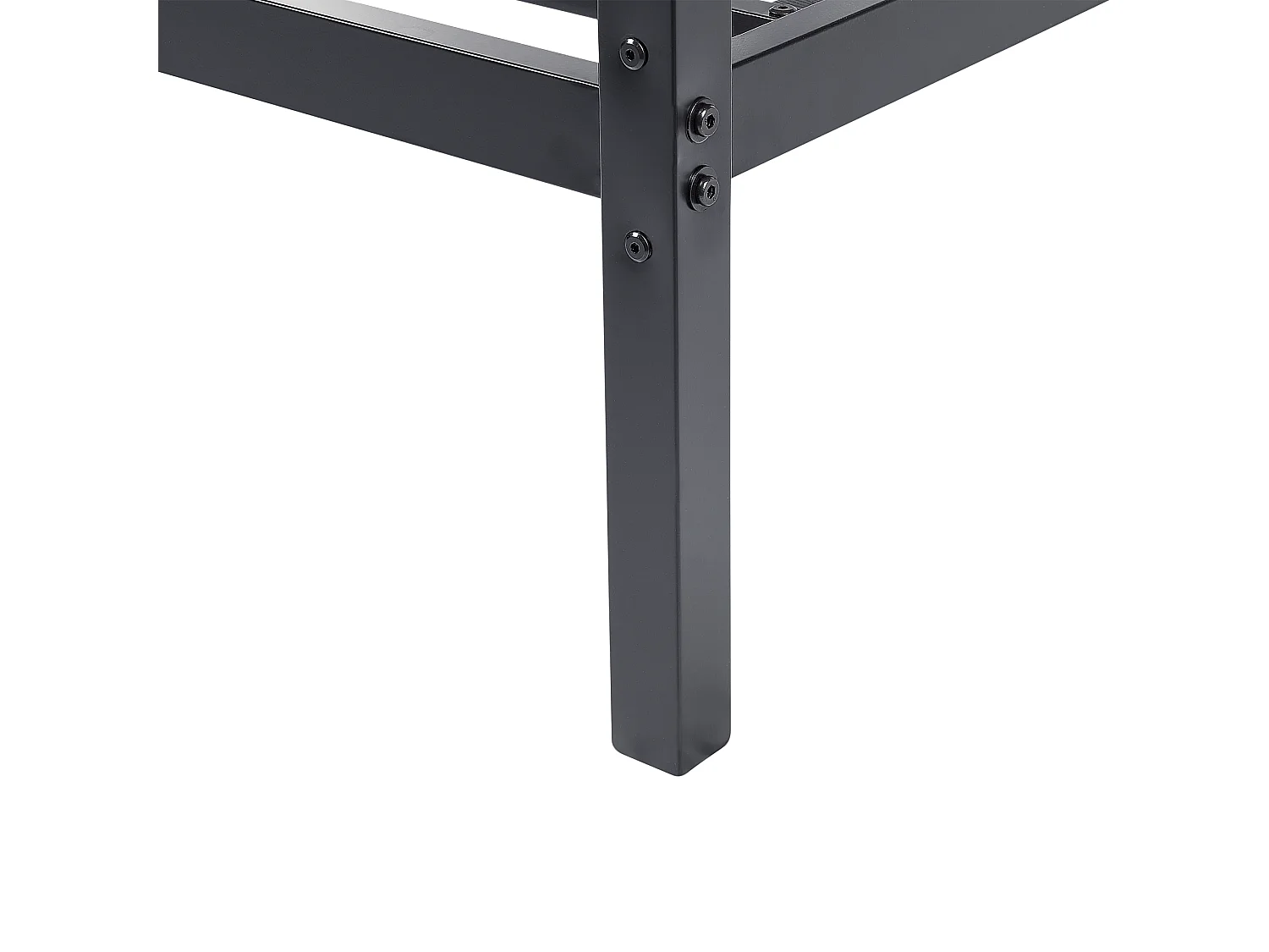 Letto a baldacchino Metallo LESTARDS 160 x 200 cm Nero