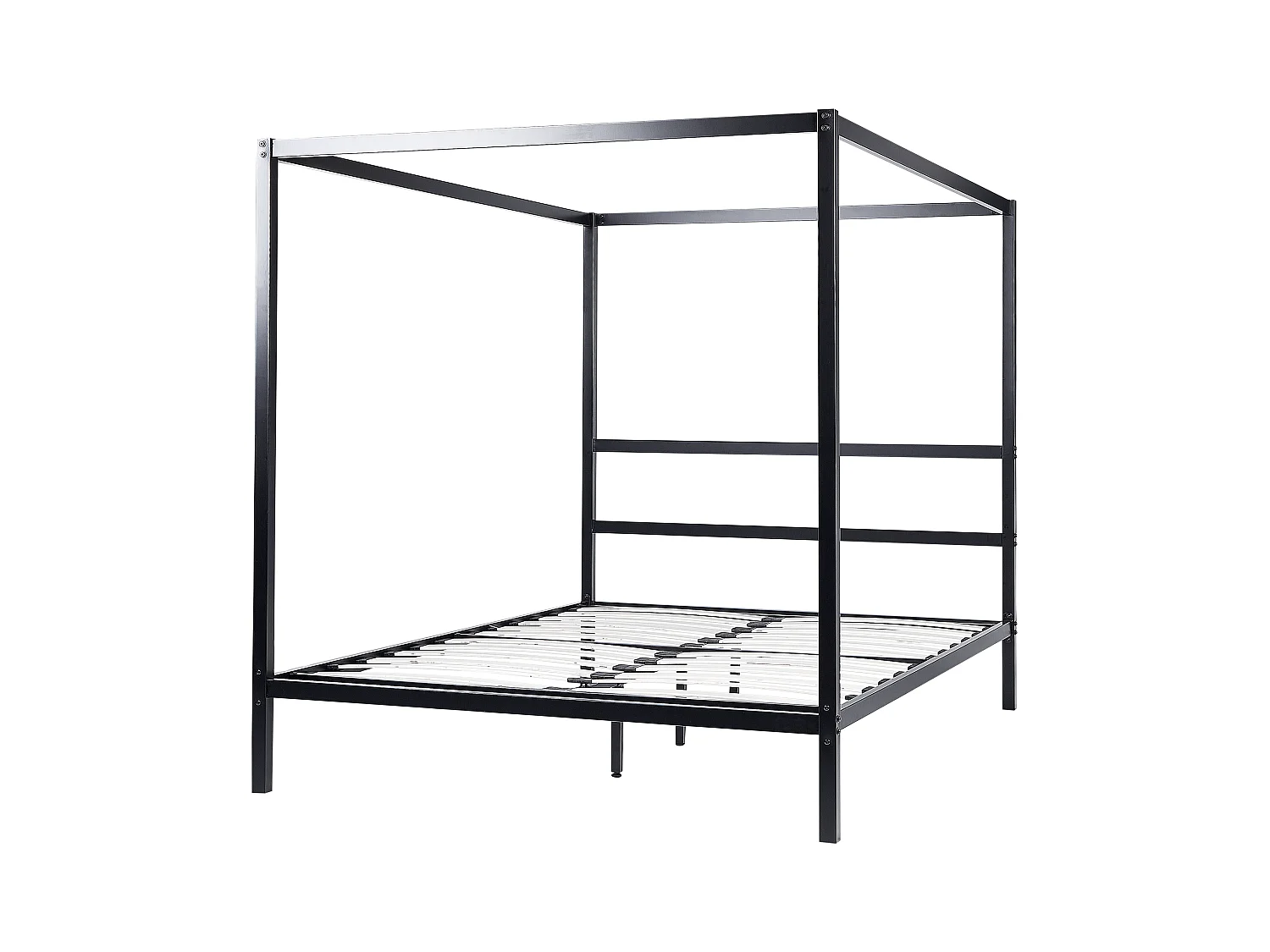 Hemelbed Metaal LESTARDS 140 x 200 cm Zwart