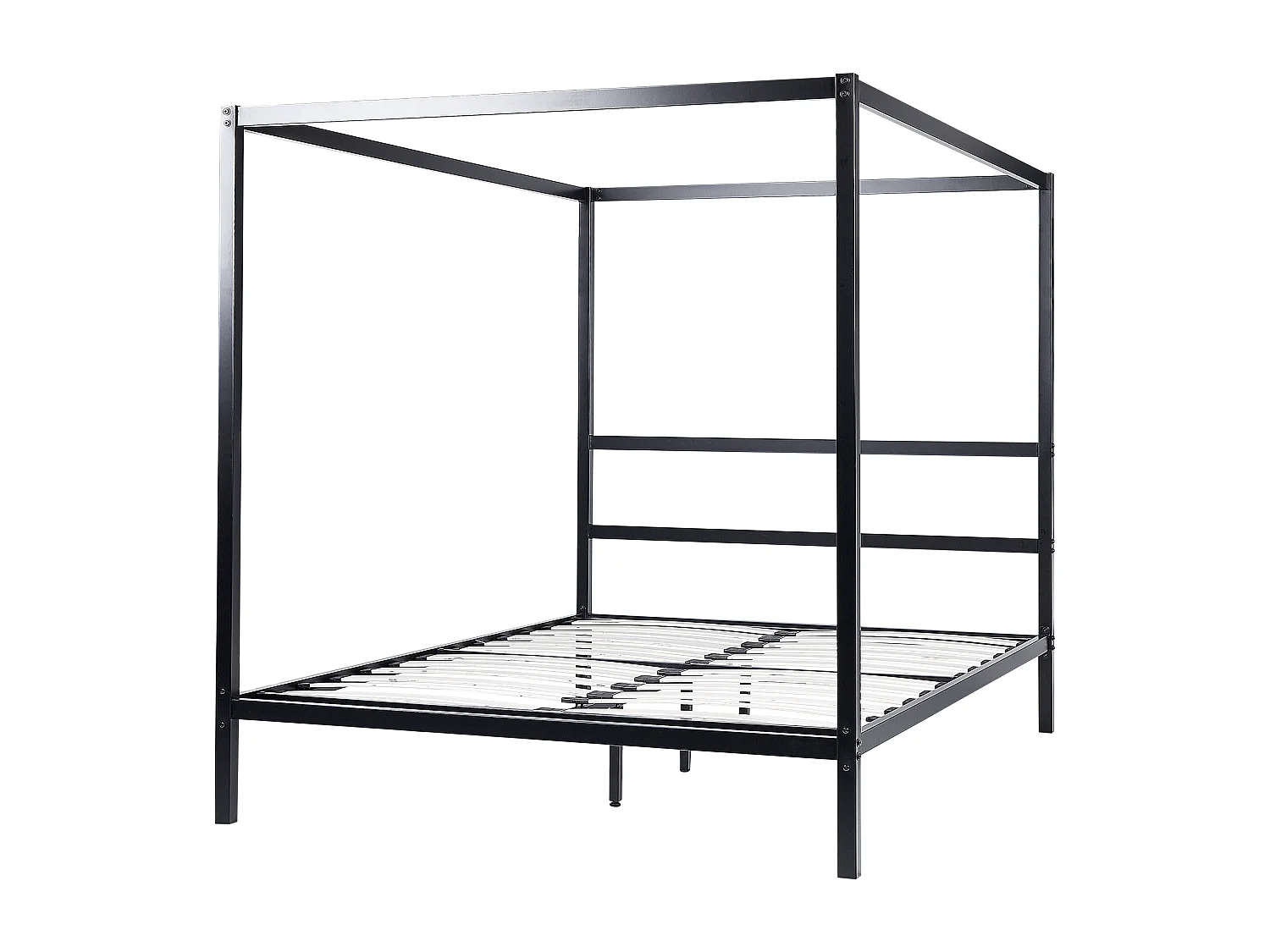 Hemelbed Metaal LESTARDS 140 x 200 cm Zwart