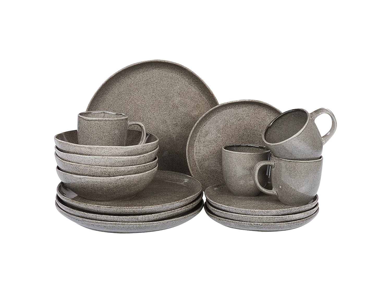 Vajilla de 16 piezas COSTMARY Gres Gris