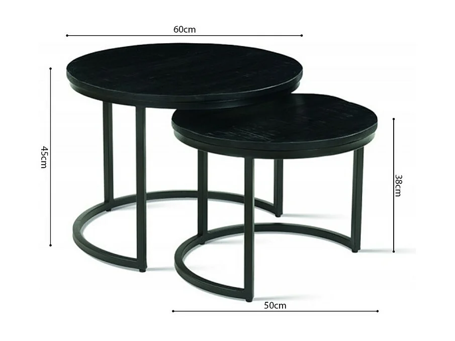 Table basse collection GOJI noir.