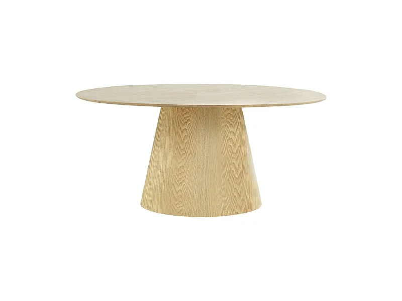 Table De Salle À Manger Ronde Bolton Bois Naturel Frêne 160cm