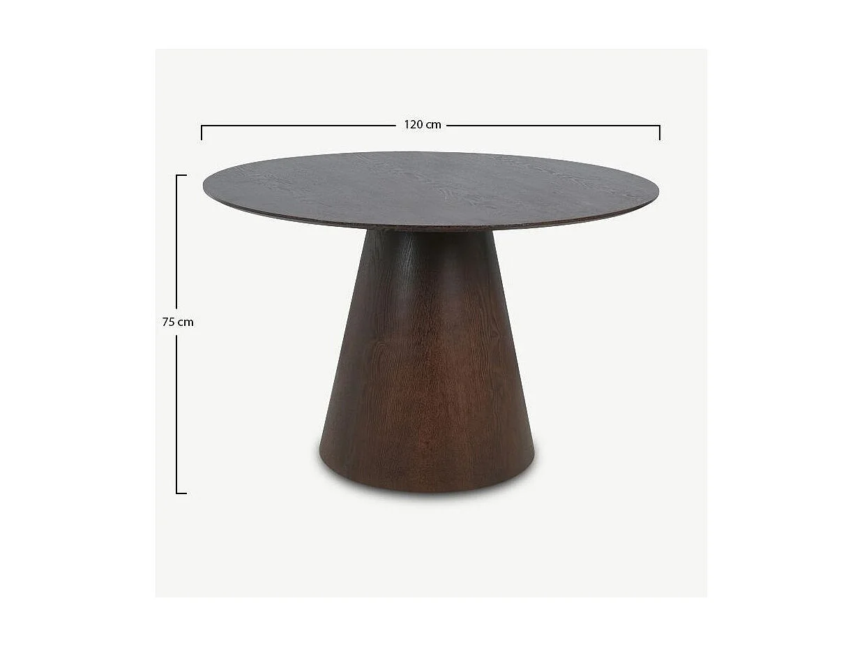 Table De Salle À Manger Bolton Bois Noyer 120 Cm