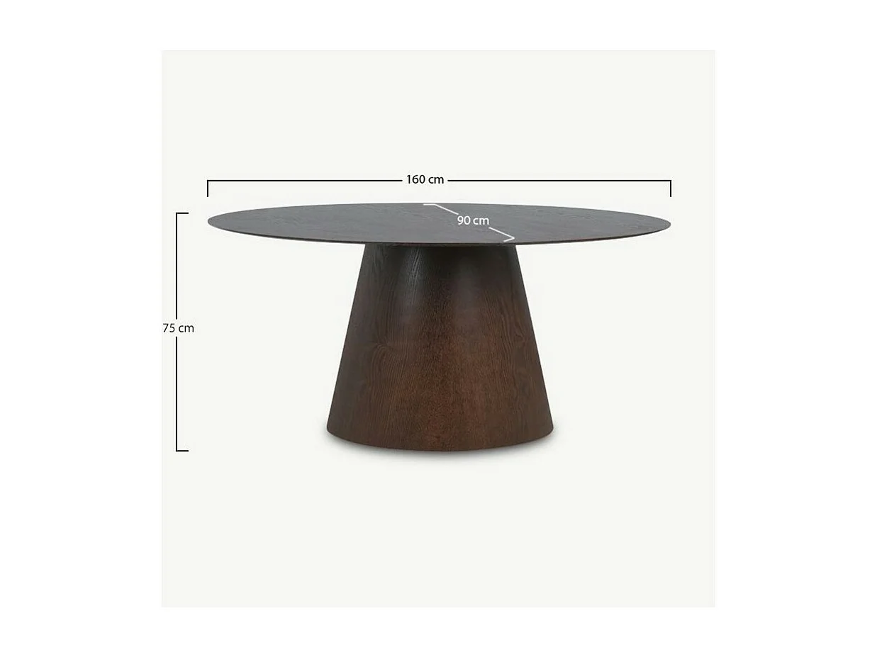 Table De Salle À Manger Bolton Bois Noyer 160cm