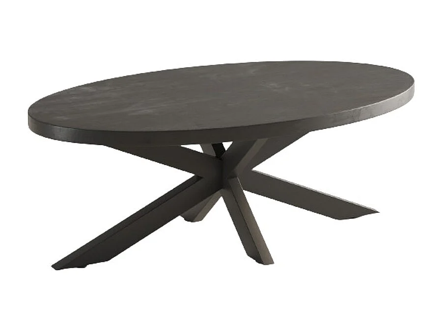Table basse ovale collection MADEIRO noir.