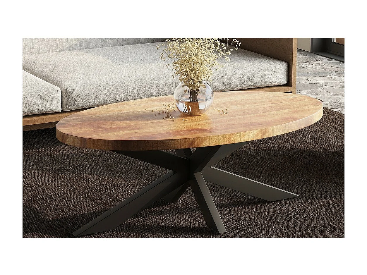 Ovaler Couchtisch, Kollektion MADEIRO, braun.