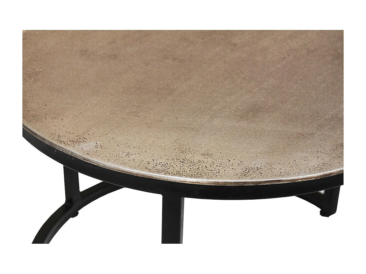Table basse collection IMARA argent vieilli.