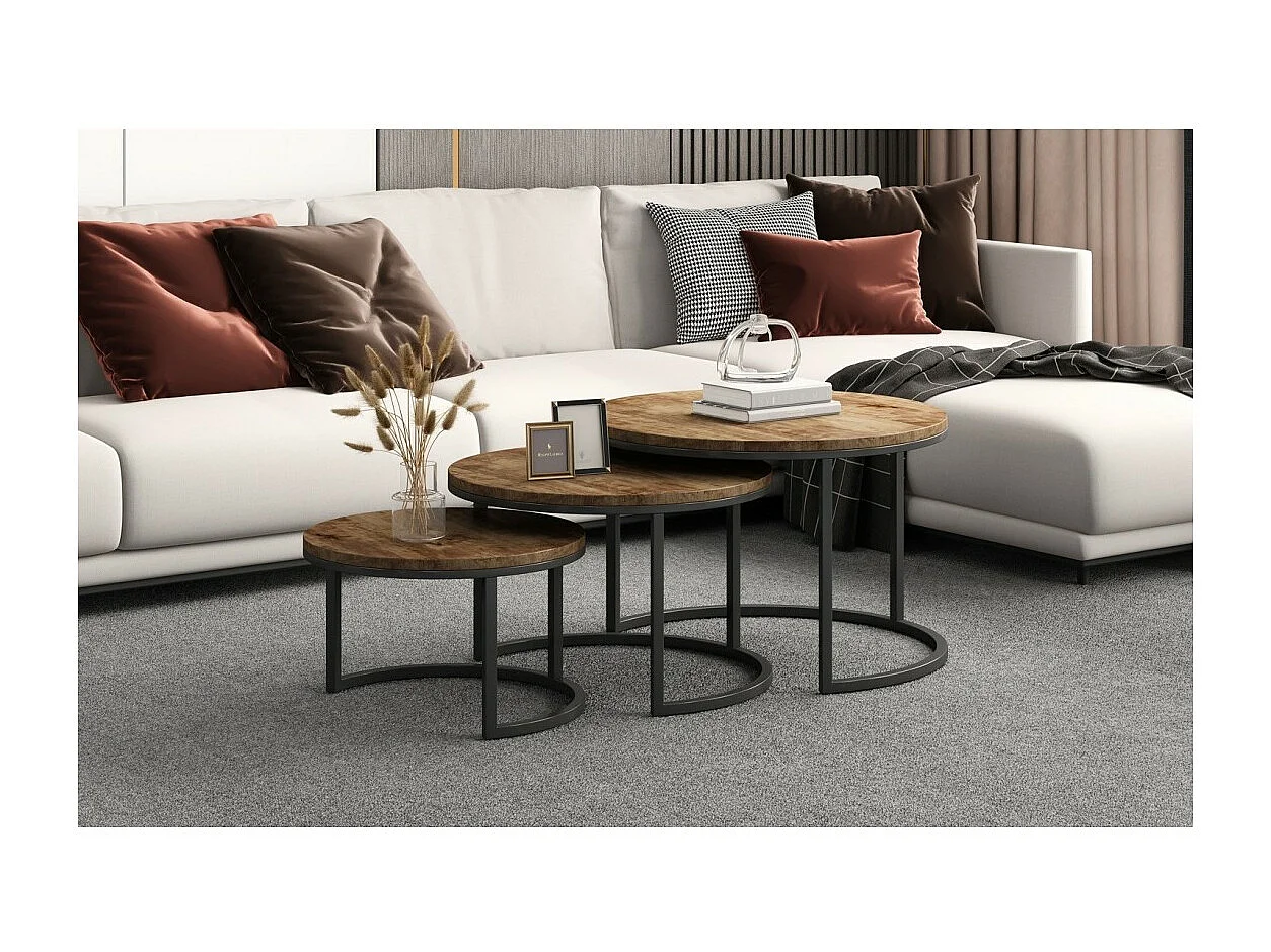 Mesa de centro colección ARNOLD marrón-madera.