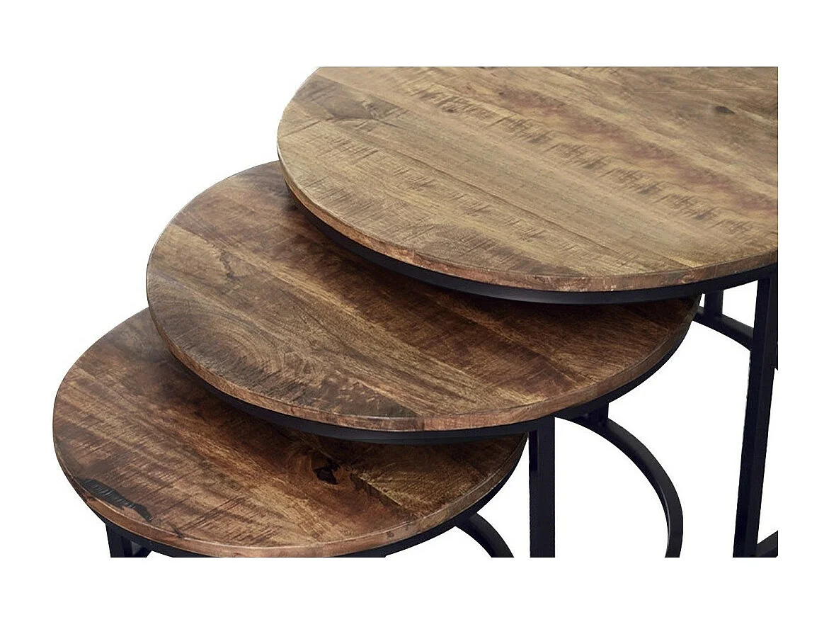 Mesa de centro colección ARNOLD marrón-madera.