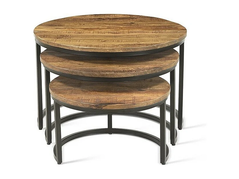 Mesa de centro colección ARNOLD marrón-madera.