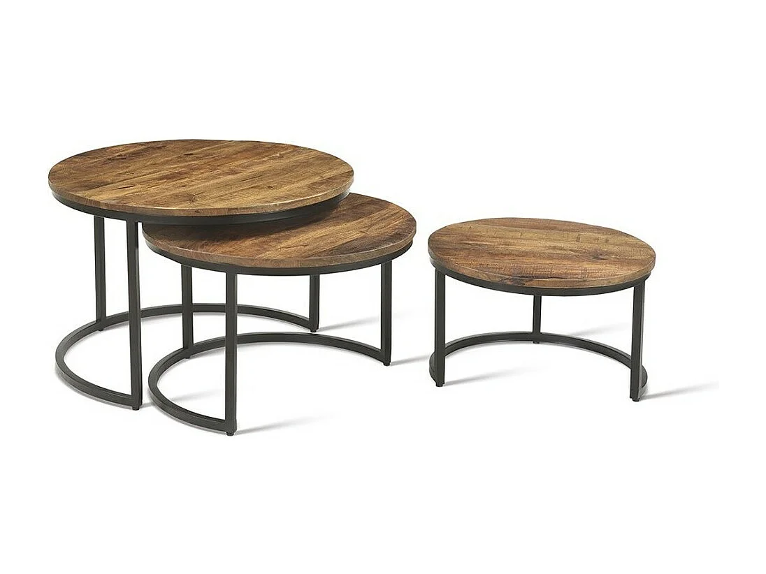 Mesa de centro colección ARNOLD marrón-madera.