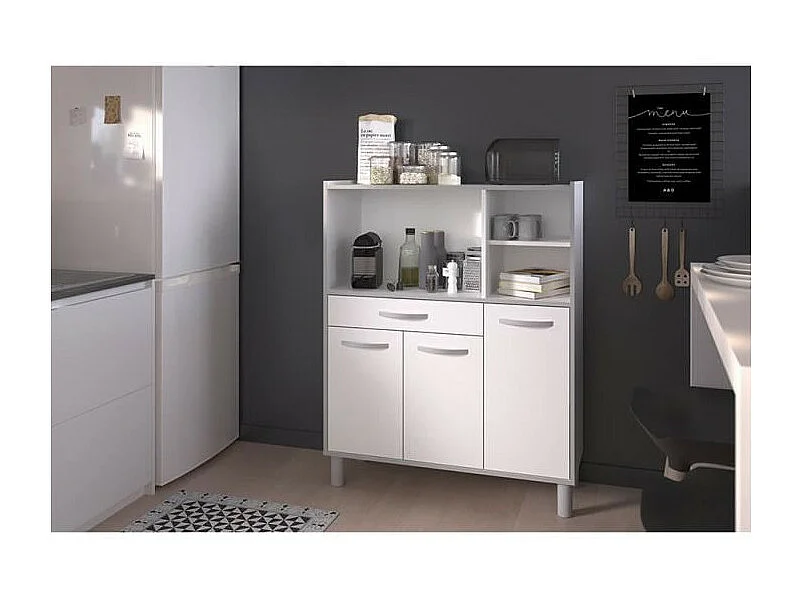 Aparador de cocina combinado 101 cm Blanco - OSLO