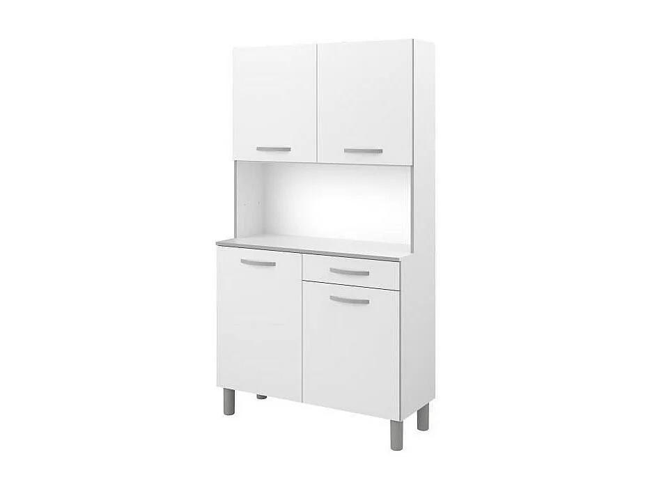 Aparador de cocina - Blanco - 4 puertas - 101 cm