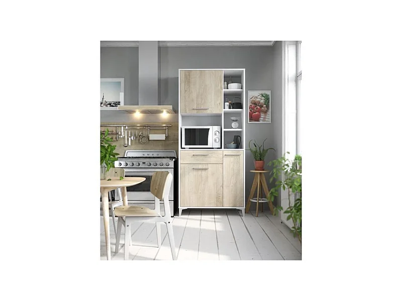 ECO Buffet de cuisine L 80 cm - Décor chene