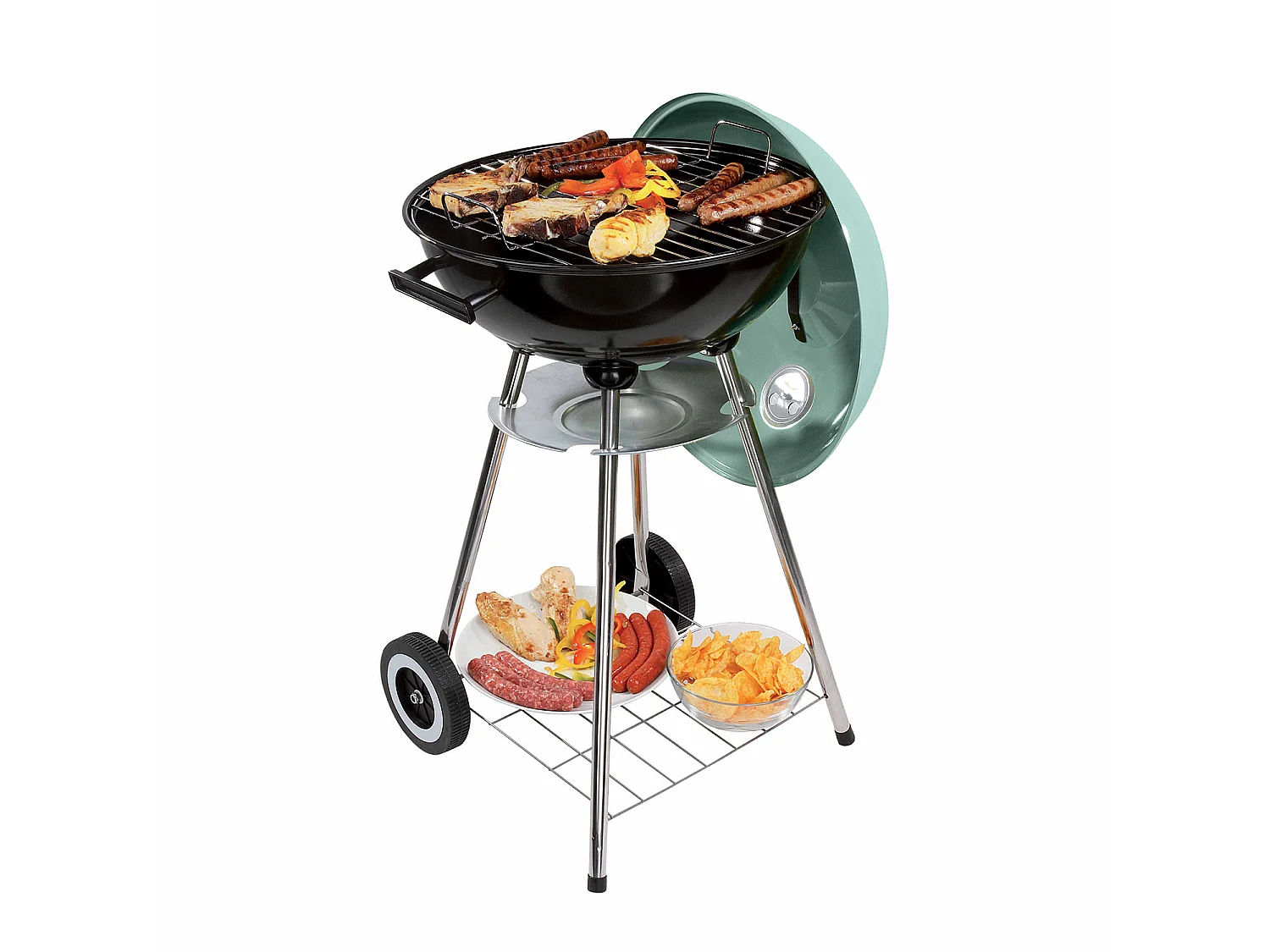 Livoo Barbecue à charbon 41cm vert/noir - doc172ve