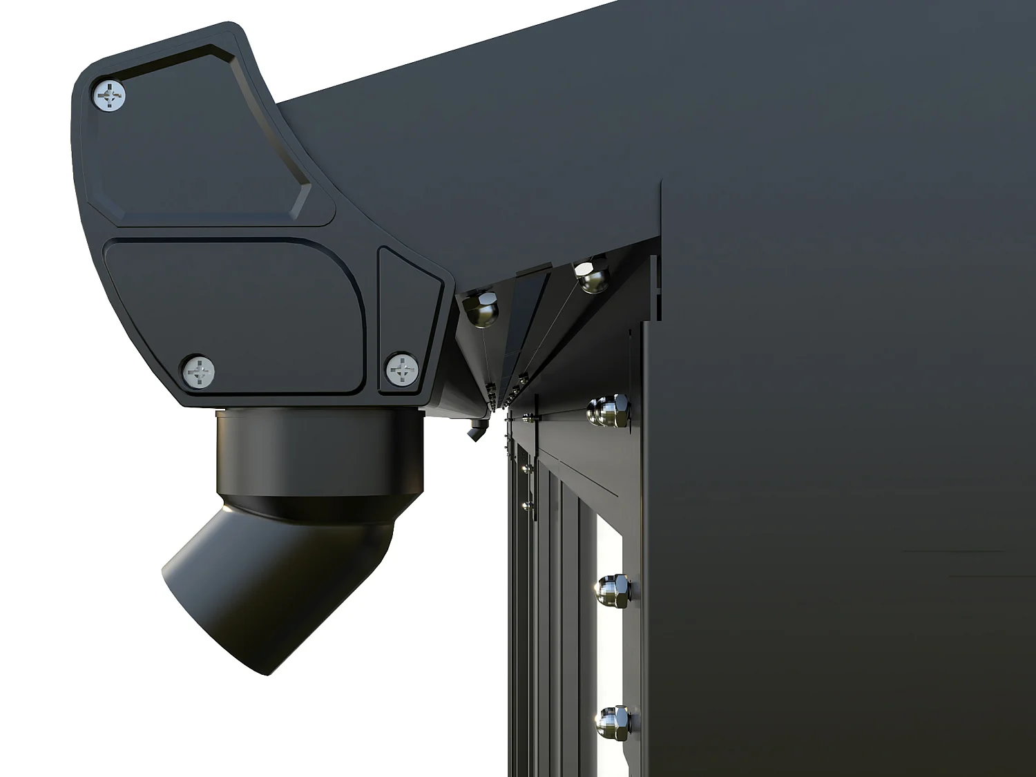 Véranda en aluminium et polycarbonate avec protection UV - 16 m² - anthracite - MATHILDA