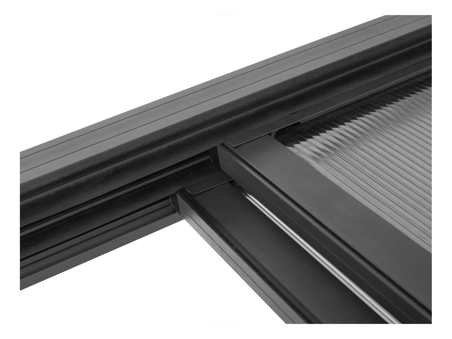 Pergola adossée en aluminium avec toit coulissant - 12 m² - anthracite - IZEDA