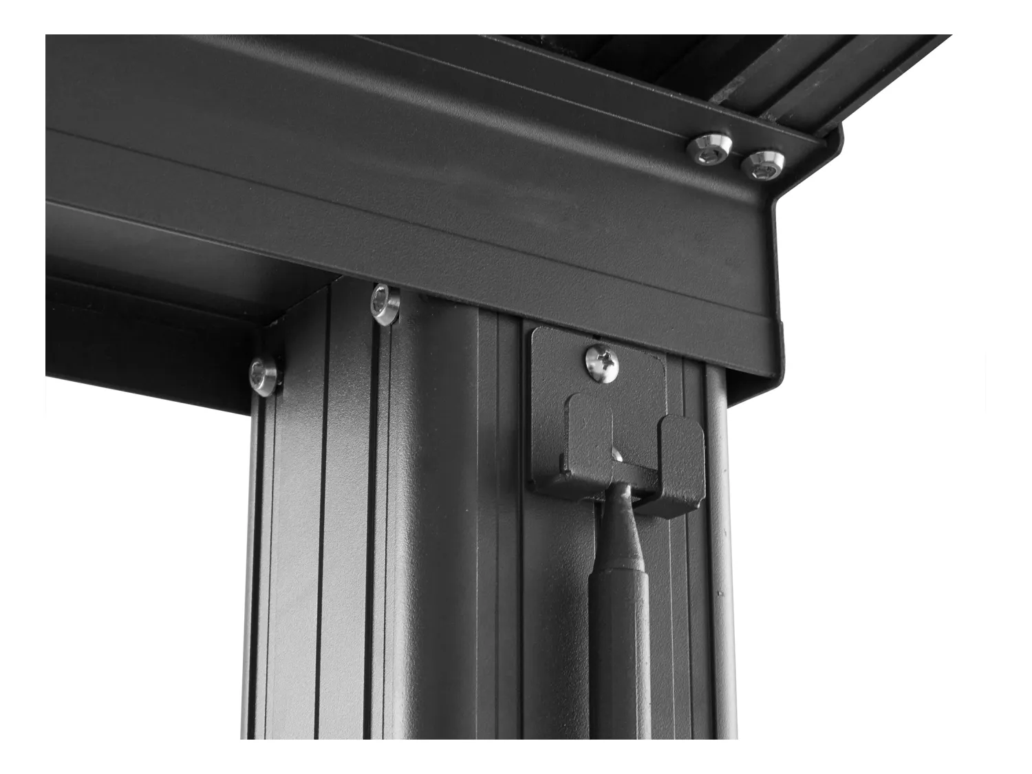 Pergola adossée en aluminium avec toit coulissant - 12 m² - anthracite - IZEDA