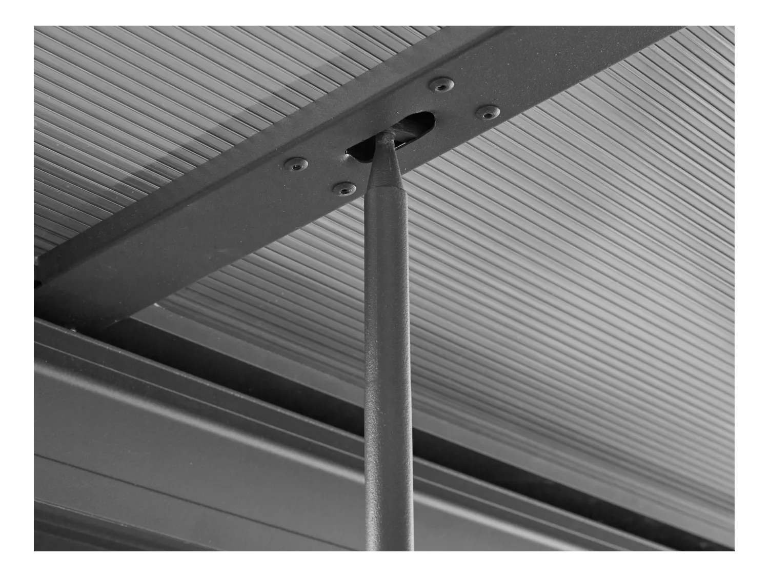 Pergola adossée en aluminium avec toit coulissant - 12 m² - anthracite - IZEDA