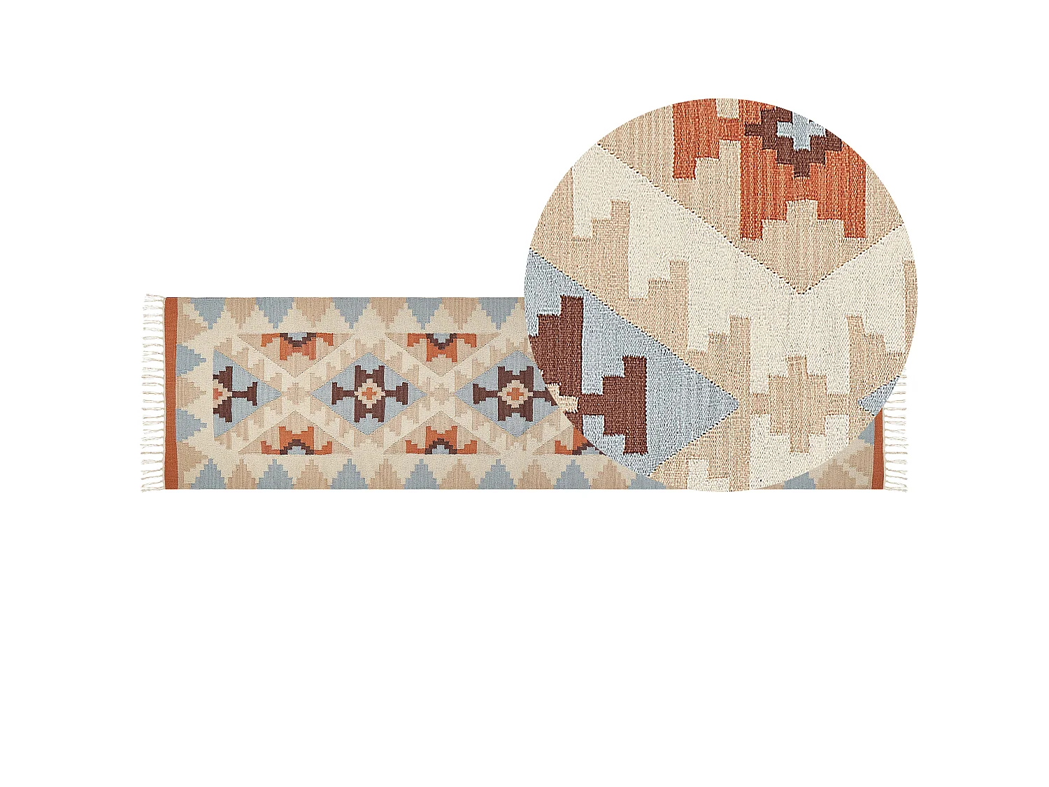 Tapis DILIJAN Multicolore 80 x 300 cm Coton Kilim