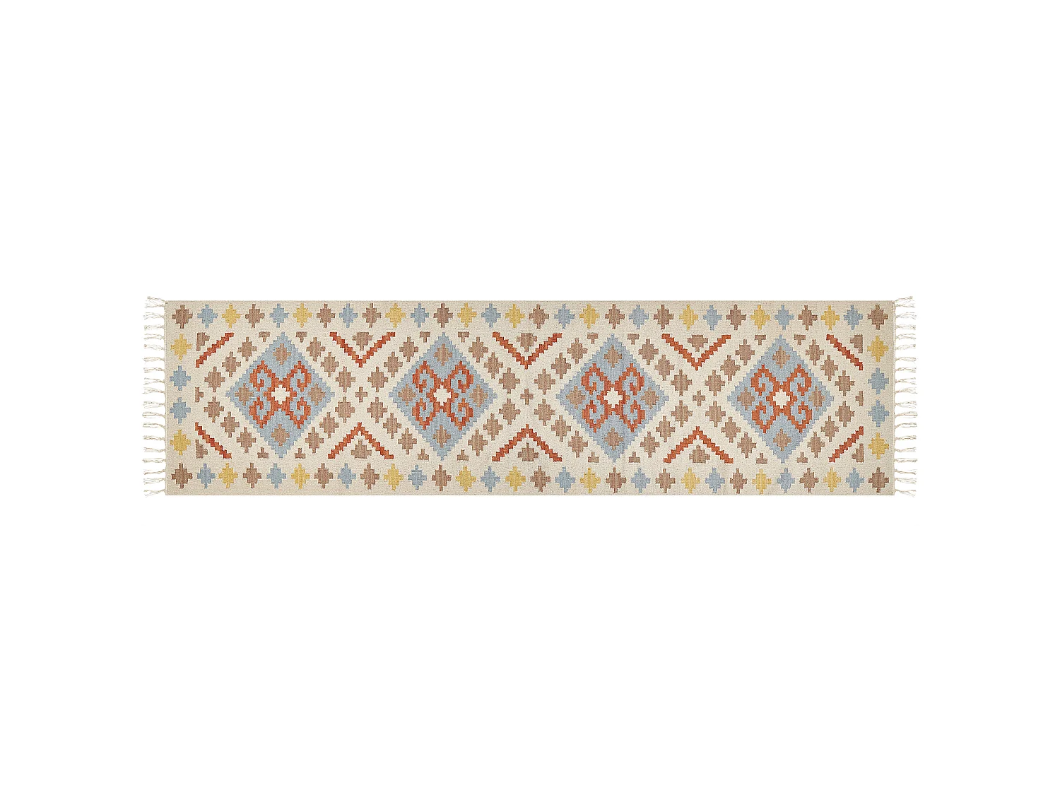 Tapete Kilim em algodão multicolor 80 x 300 cm ATAN