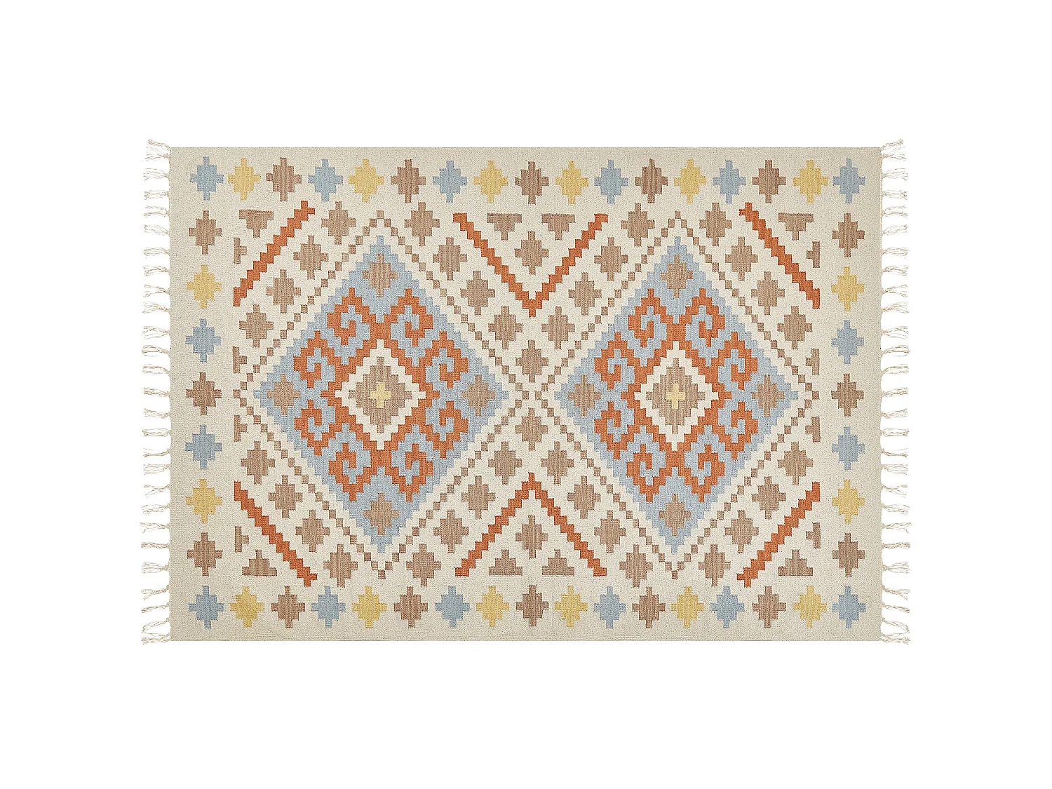 Tappeto kilim cotone multicolore 160 x 230 cm ATAN