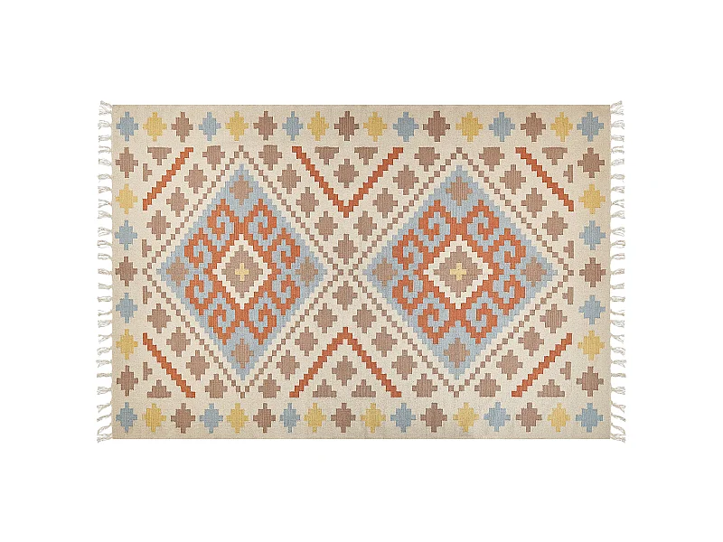 Dywan bawełniany kilim 200 x 300 cm wielokolorowy ATAN