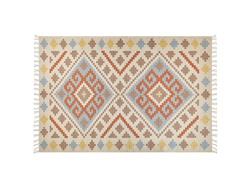 Dywan bawełniany kilim 200 x 300 cm wielokolorowy ATAN