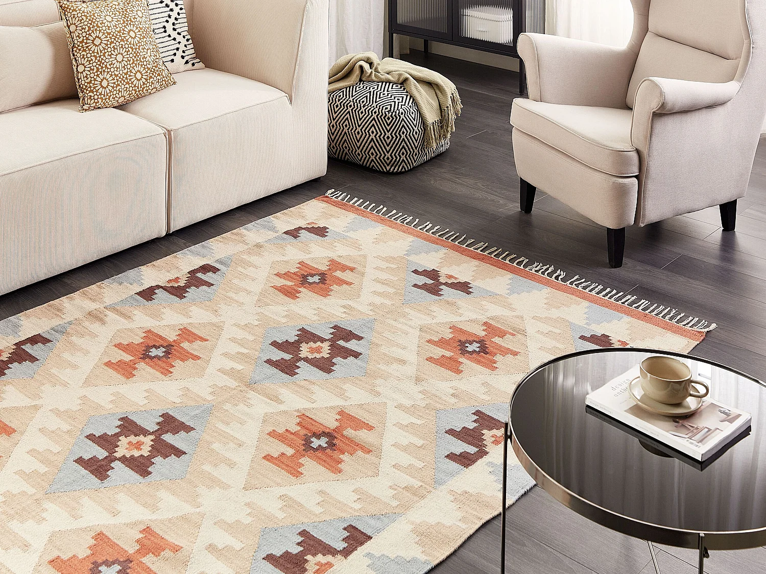 Tapis DILIJAN Multicolore 160 x 230 cm Coton Kilim