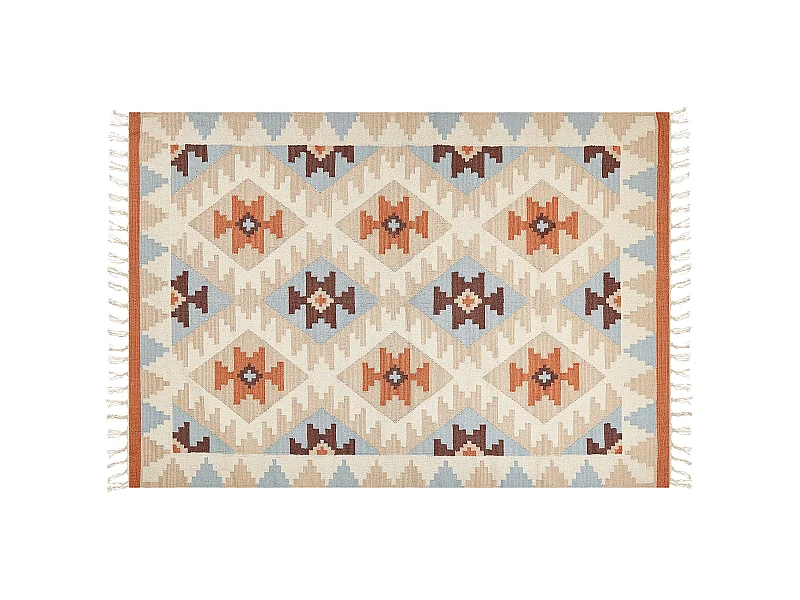 Dywan bawełniany kilim 160 x 230 cm wielokolorowy DILIJAN