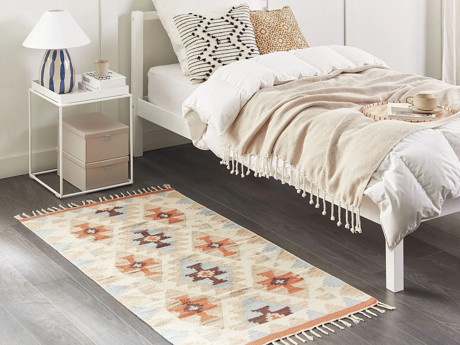 Tapis kilim en coton 80 x 150 cm multicolore DILIJAN