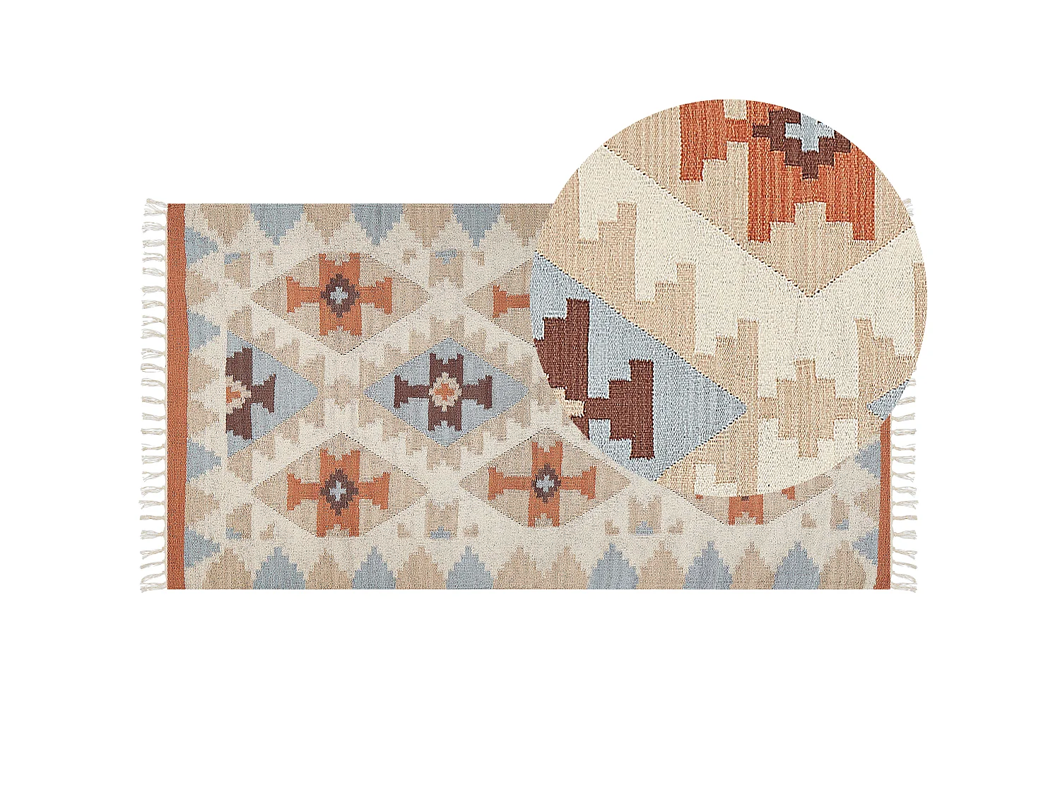 Tapis kilim en coton 80 x 150 cm multicolore DILIJAN