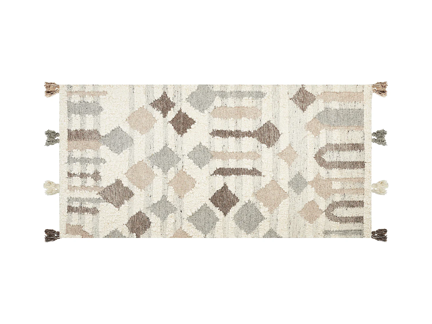 Tapis KAGHTSRASHEN Beige 80 x 150 cm Laine Kilim