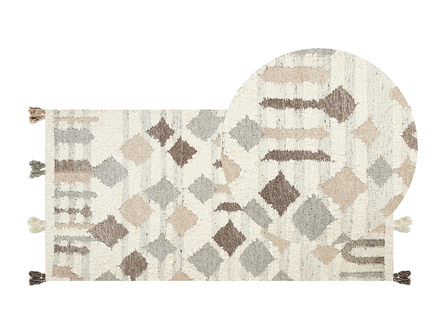 Tapete Kilim em lã multicolor 80 x 150 cm KAGHTSRASHEN